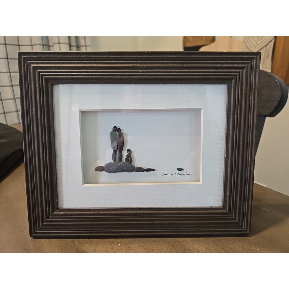 Sharon Nowlan Pebble Art Loyal and True 8"x 10" Framed